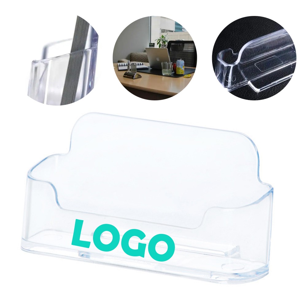 Custom Transparent Acrylic Business Card Holder with Logo Custom Transparent Acrylic Business Card Holder with Logo