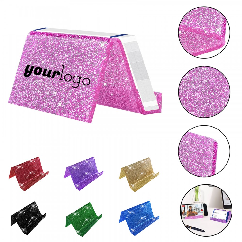 Acrylic Glitter Business Card Holder with Logo Acrylic Glitter Business Card Holder with Logo