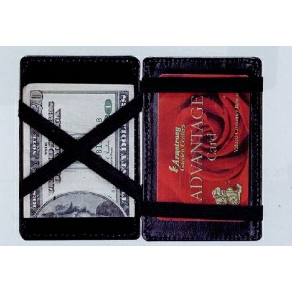 Atlantis Leather Magic Wallet Card Case with Logo