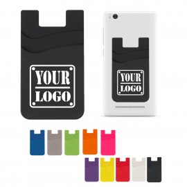 Customized Dual Pocket Silicone Phone Wallet  Customized Dual Pocket Silicone Phone Wallet