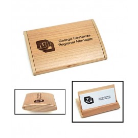 Custom Maple Business Card Holder  Custom Maple Business Card Holder