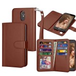 Custom Imprinted iBank(R) LG K20 Wallet Leatherette Case (Brown)