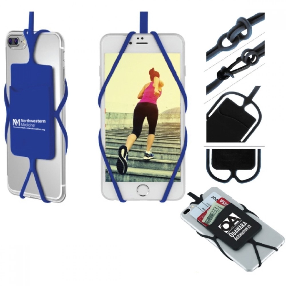 Custom Imprinted Phone Leash with Wallet Custom Imprinted Phone Leash with Wallet