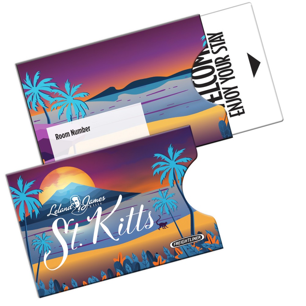 Customized Open Thumb Gift Card Holder Sleeve Full Color (3" x 2")