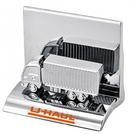 Personalized Chrome Metal Truck Container Business Card Holder  Personalized Chrome Metal Truck Container Business Card Holder