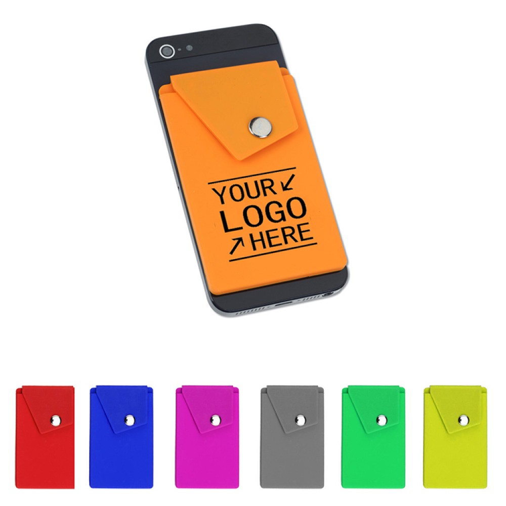 2 In 1 Silicone Phone Wallet with Logo