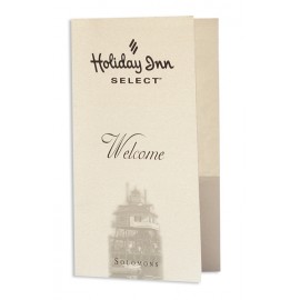 Custom Card Holder Hotel Key Folder with One Right Pocket PMS Printed (3-3/8" x 6")