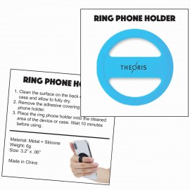Promotional Ring Phone Holder - 1 Color Imprint with Backer Card  Promotional Ring Phone Holder - 1 Color Imprint with Backer Card