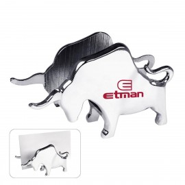 Bull Shaped Metal Memo-Mail Holder with Logo