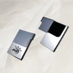 Contemporary Stainless Steel Card Holder with Logo