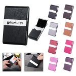 Leather Metal Business Card Box with Logo
