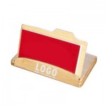 Bamboo Business Card Holder Logo Branded