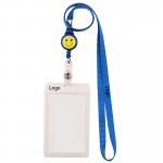 Transparent ID Card Badge Holder with Telescopic Lanyard with Logo