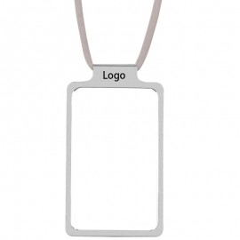 Promotional Metal ID Card Badge Holder with Lanyard