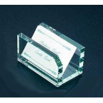 Logo Branded Extraordinaire Business Card Holder - Jade Glass