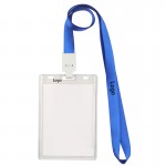 Acrylic Transparent ID Card Badge Holder with Lanyard with Logo