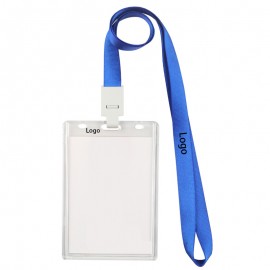 Acrylic Transparent ID Card Badge Holder with Lanyard with Logo  Acrylic Transparent ID Card Badge Holder with Lanyard with Logo