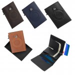 Leather Tracker Card Holder with Logo