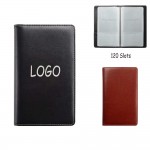 PU Leather Business Card Holder Book Credit Cards Booklet w/120 Slots with Logo
