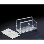 Cache Business Card Holder - Optic Crystal Custom Imprinted