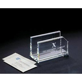 Cache Business Card Holder - Optic Crystal Custom Imprinted Cache Business Card Holder - Optic Crystal Custom Imprinted