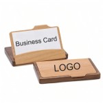 Custom Custom Handcrafted Wooden Business Card Holder w/Flip Cover MOQ100PCS