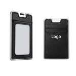 Leather ID Badge Holder with 3 Slots with Logo