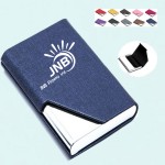 Custom Stainless Steel PU Leather Business Card Holder Case