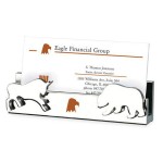 Personalized Namesake Business Card Holder with Bull/ Bear Molded Icon