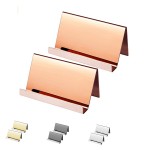 Stainless Steel Desktop Business Card Holder with Logo