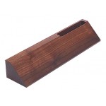 Name Plate Wedges - Card Holder - Walnut - 2" x 10" with Logo