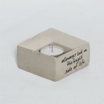 Square Candle Holder with Logo
