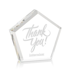 Customized Genosee Paperweight - Optical 5"  Customized Genosee Paperweight - Optical 5"