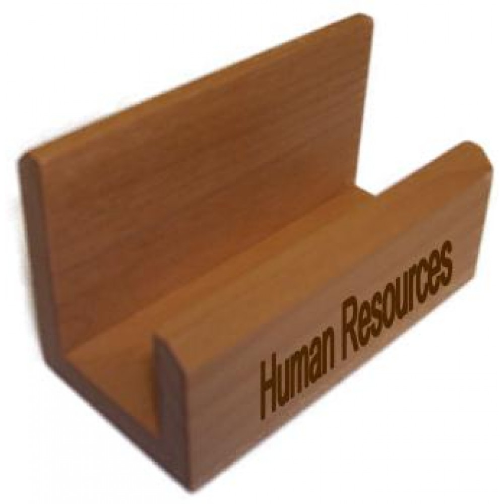 Maple Desk Business Card Holder with Logo Maple Desk Business Card Holder with Logo
