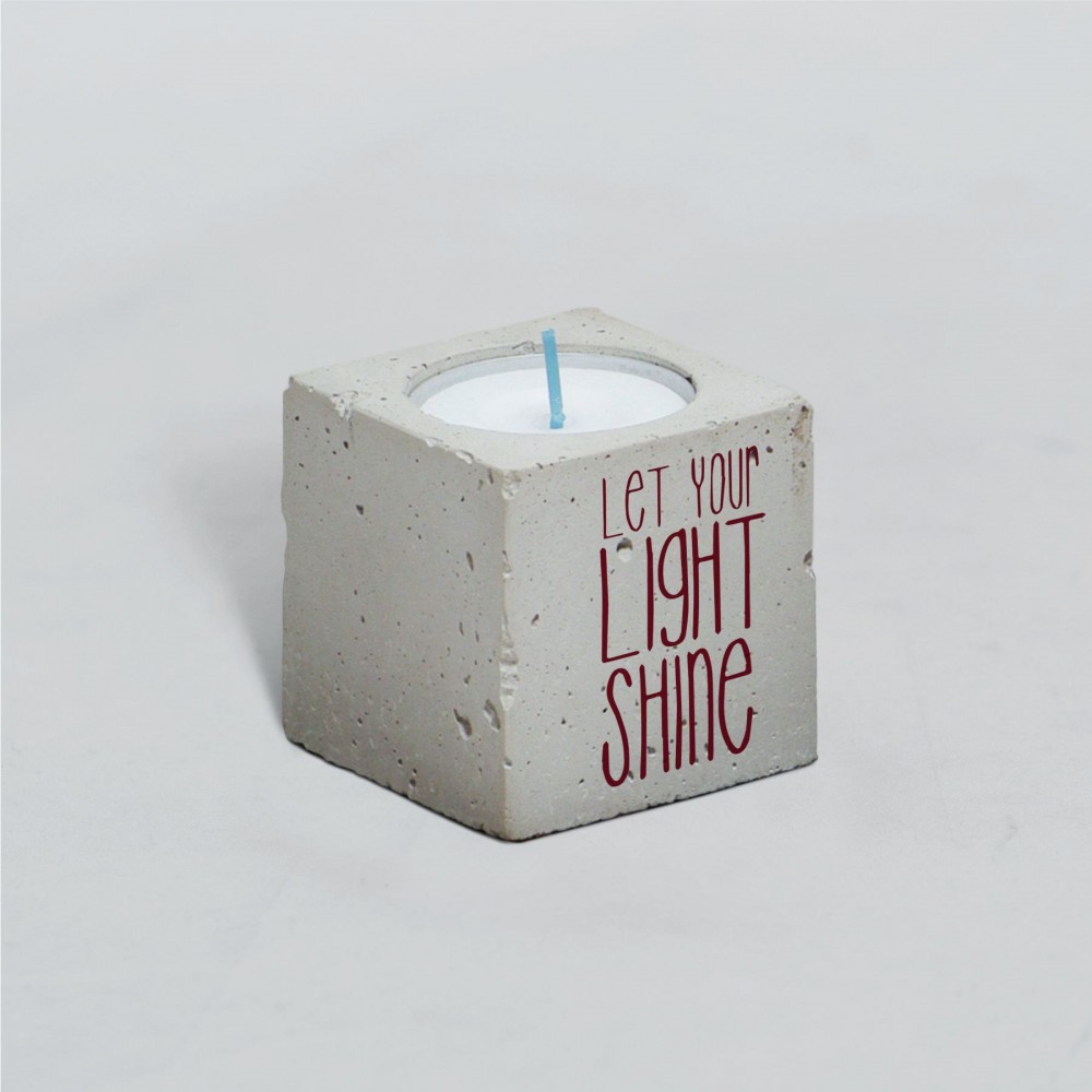 Personalized Cube Candle Holder