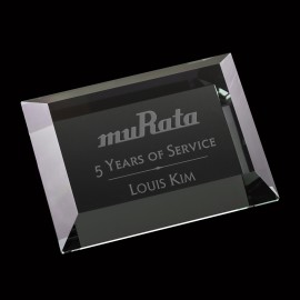 Logo Branded Claughton Paperweight - Starfire 3"x4"  Logo Branded Claughton Paperweight - Starfire 3"x4"