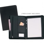 Customized Executive Leatherette Padfolio with zipper
