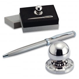 2-Piece Gift Set of Decision Maker and Ballpoint Pen with Logo