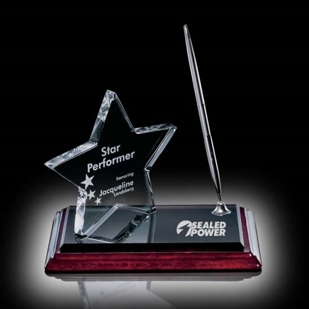 Star on Albion Pen Set - Chrome Logo Imprinted Star on Albion Pen Set - Chrome Logo Imprinted