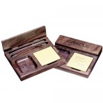 Wood Pen & Pencil Memo Set with Logo