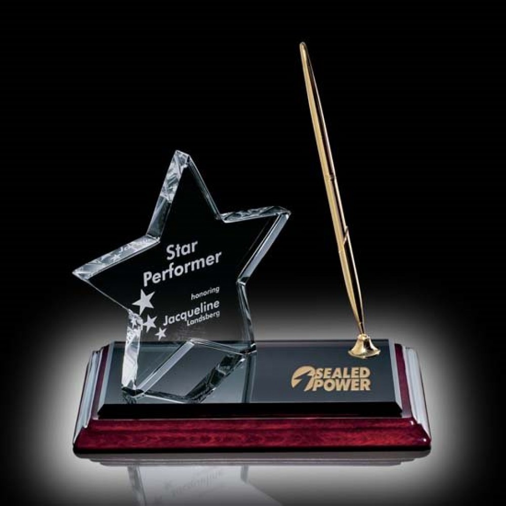 Star on Albion Pen Set - Gold Logo Imprinted Star on Albion Pen Set - Gold Logo Imprinted