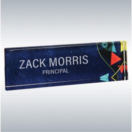 9 1/2" x 2 3/4" Artiste Marble Acrylic Name Bar with Logo