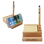 Custom Bamboo Desk Organizer w/Phone Holder