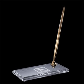 Ashburton Single Pen Set - Gold with Logo  Ashburton Single Pen Set - Gold with Logo