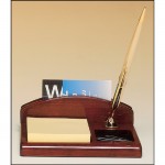 Laser-etched Rosewood Piano Finish Desk Organizer 4 3/4" wide x 5 5/8" long