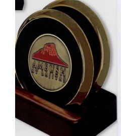 Promotional Solid Walnut Tray w/ 2 Coasters & Gift Box  Promotional Solid Walnut Tray w/ 2 Coasters & Gift Box