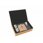 Custom Micro-Suede Gift Set with 6 oz. Flask and 2 shot glasses