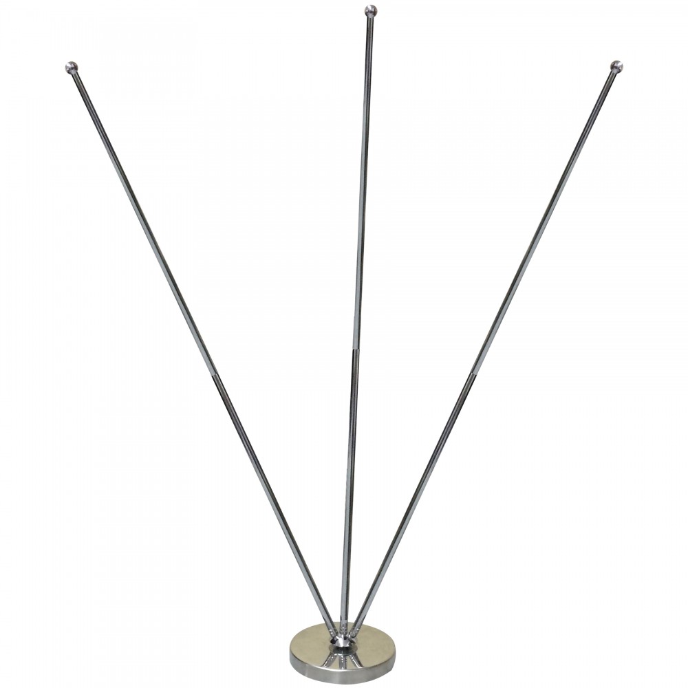 11.4-20" Metal Telescopic Flagpole for Three Flags Laser-etched