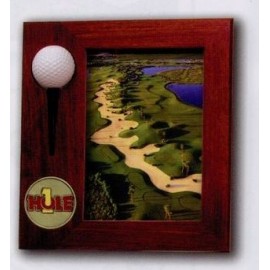 Custom Rosewood Finish Hole In One Frame for 5"X7" Picture