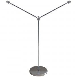 Laser-etched 11" Metal Flagpole for Two Flags